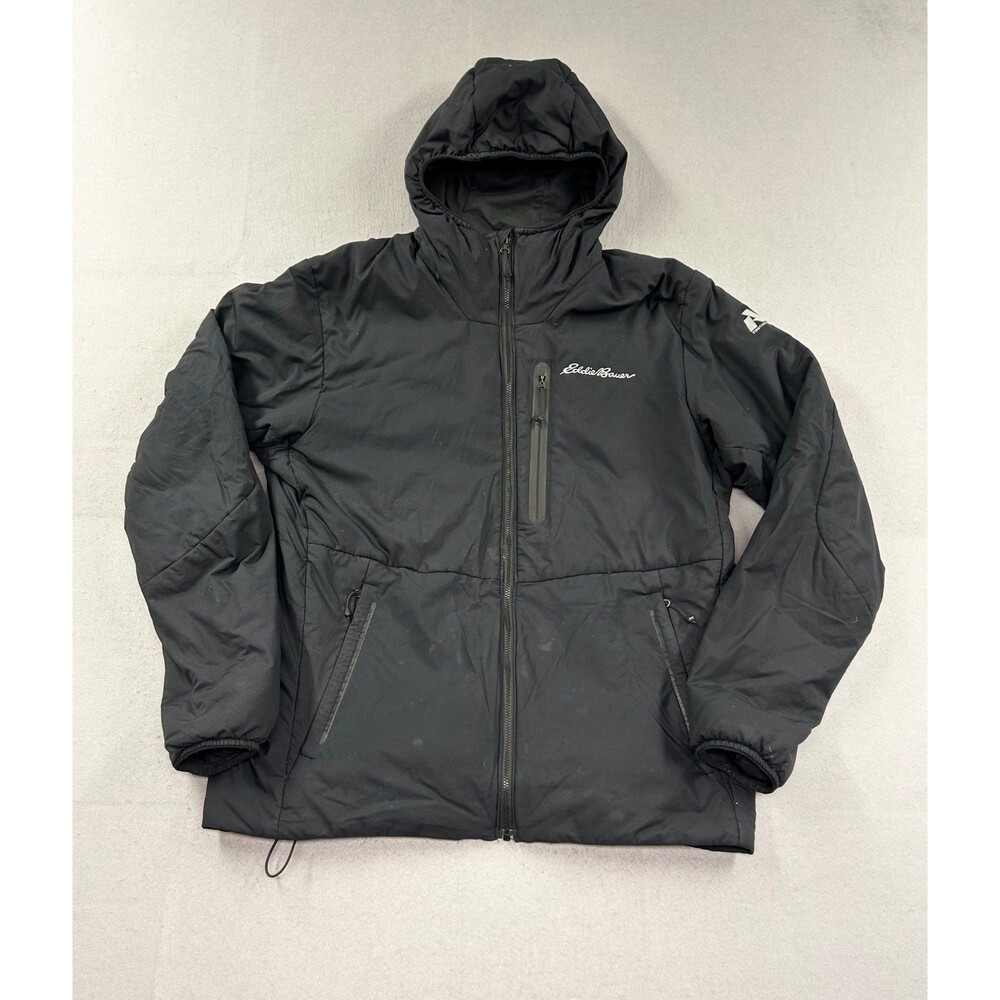 Eddie Bauer Jacket Mens Large Gray First Ascent Down Full Zip Evertherm